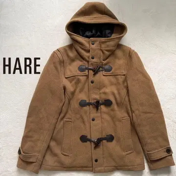 HARE 하레 베이지 더플 코트 후드 부착 남성용 [ L ] 루즈핏