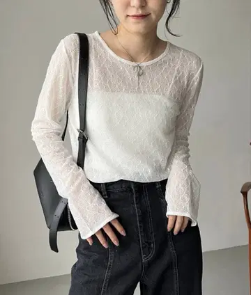 CAPRICIEUX LEMAGE 레이스 롱T