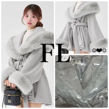 Darich 허리 벨트 프린세스 라인 코트 그레이 FL