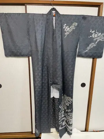 츠케사게 꽃무늬 자수 청동색