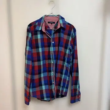 TOMMY 체크 무늬 긴팔 셔츠 L