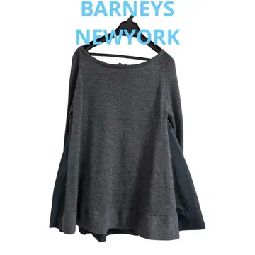 BARNEYS NEWYORK 그레이 블랙 긴팔 니트