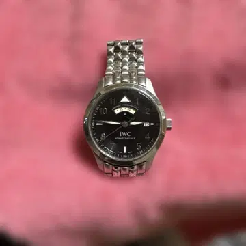 IWC 자동 와인딩 손목시계 블랙