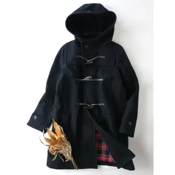 르 멜란지 더플 코트 블랙 네이비