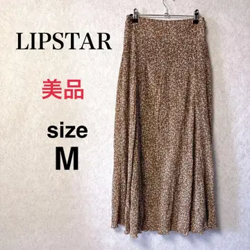 [새상품급] LIPSTAR 미니 꽃무늬 롱 스커트 M 브라운
