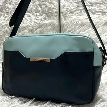 에네스베 메탈 플레이트 로고 카메라백 바이컬러 블루 x 네이비