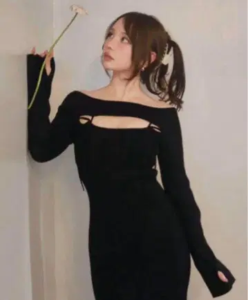 [ andmary ] Bebe ribbon knit dress