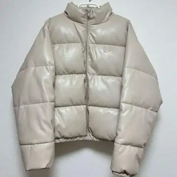 SLOPPY 베이지 가죽 다운
