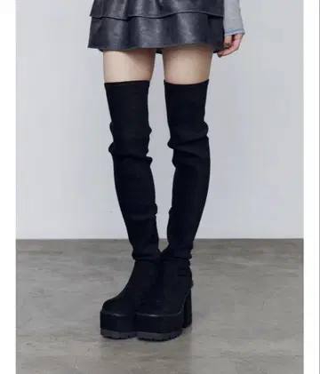 EMODA 스퀘어 핏 롱 부츠 S