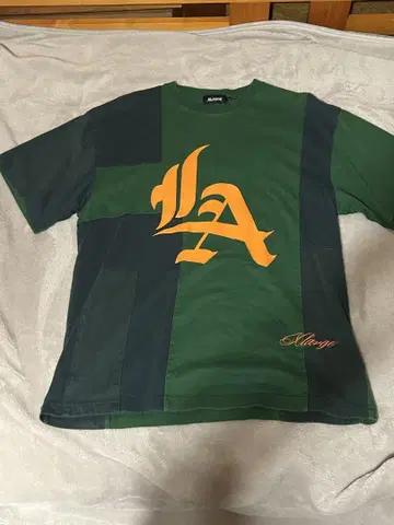XLARGE LA 로고 그린 T셔츠 L