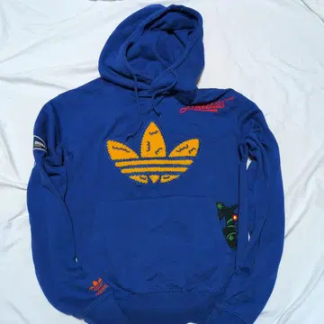 adidas 자수 로고 후드티 파랑 초레어, 귀여운