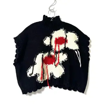 ZARA 자라 플라워 니트 베스트 스웨터 꽃무늬 상의 베스트