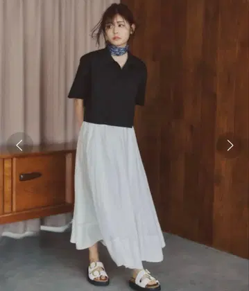 미라 오웬 크롭 스키퍼 폴로 니트 x 스커트 셋업