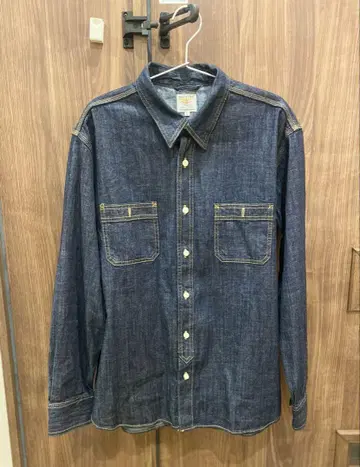 HOUSTON USA COTTON 데님 워크 셔츠 시착만 한 상품 XL