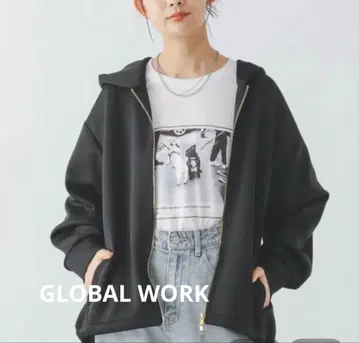 GLOBAL WORK 라이트 쿠션 ZIP 후디 / 147630