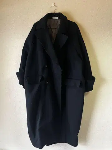 Maison special 오버 사이즈 코트 블랙