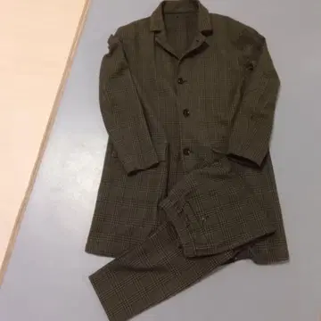 가격 인하 SOPHNET 브라운 체크 무늬 캐주얼 수트 사이즈 S