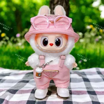 Labubu 라부부  의류 17cm 봉제 인형 의류  활동 핑크