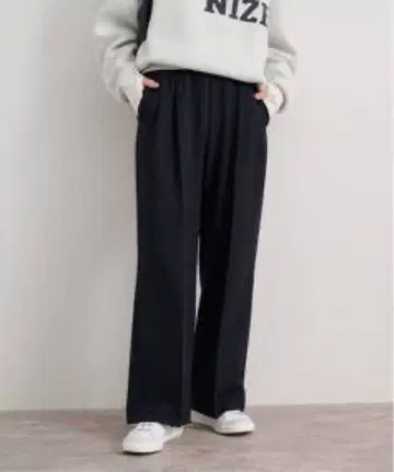 와이드 팬츠 블랙 그레이 2종 세트
