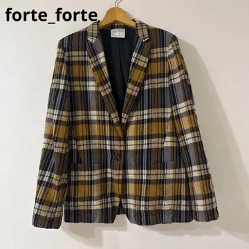 새상품급 forte forte 테일러드 자켓 체크 forte forte
