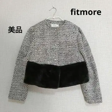 [ 새상품급 ] fitmore 도킹 퍼 트위드 자켓