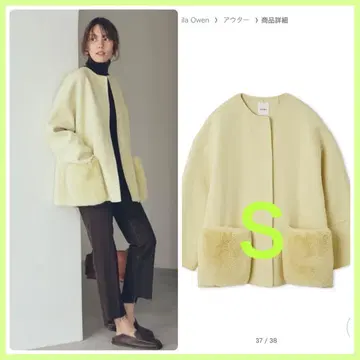 완판 색상 신상 새상품 Mila Owen 2way 퍼 포켓 리버 코트