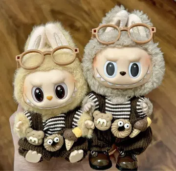 귀여운 라부부 캔디 코디 세트 labubu 의류 라부부 봉제 인형 착용