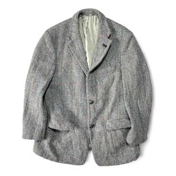 구제 의류 해리스 트위드 트위드 울 소재 테일러드 자켓 남성용 L 상당