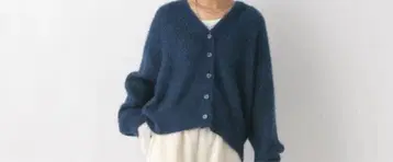 라메 페더 가디건 LEPSIM