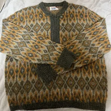 빈티지 vintage 모헤어 니트 아가일