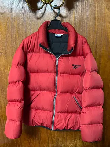 리복 90s 올드 리복 다운 자켓 빨간색 L
