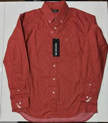 [ 택 포함 ] MOTION 3D 빨간색 도트 무늬 버튼 다운 셔츠