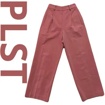 컨디션 최상 PLST 플라스테 원턱 스트레이트 팬츠 XXS 사이즈 핑크
