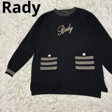 Rady 로고 니트탑 블랙 M 사이즈