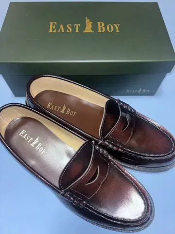 EAST BOY 브라운 가죽 로퍼