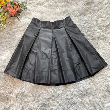 비팅 하트 미니 스커트 [M] 1 블랙 박스 플리츠 일본제