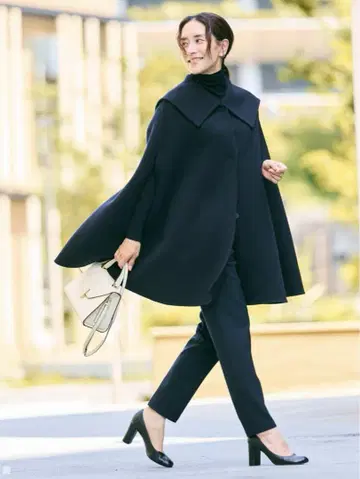 세일러 카라 더블 페이스 케이프 코트 #newans 새상품