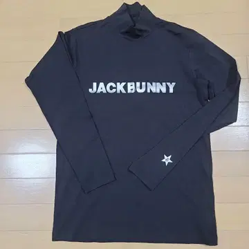 JACK BUNNY 블랙 긴팔 하이넥 셔츠 모크넥 5