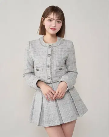 Darich 컴팩트 프린지 트위드 자켓