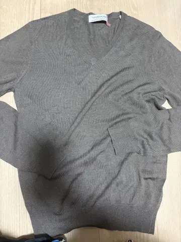 TOMORROWLAND 투모로우랜드 실크 V넥 스웨터 S 카키 계열