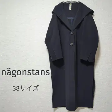 [ nagonstans ] 나곤스탠스 롱 코트 네이비 울 38