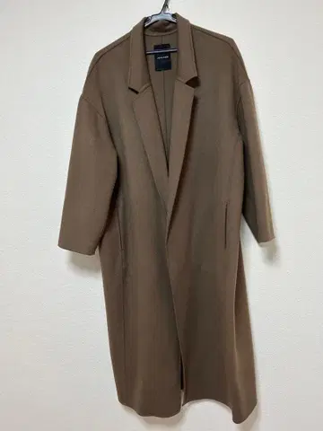 JEANASIS 브라운 맥시 길이 코트