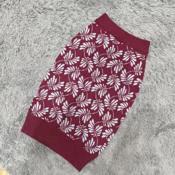 BARRIE 발리 캐시미어 100% 니트 타이트 스커트 올 패턴 허리밴딩