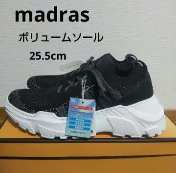 새상품 10780엔 madras 마드라스 통굽 스니커즈 볼륨 밑창 블랙