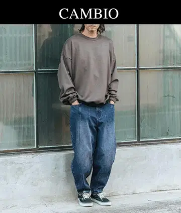 새상품 CAMBIO 벌룬 턱 데님 팬츠(S42825cmb)S
