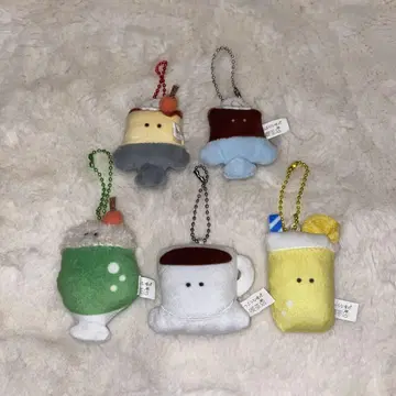 새상품 츠부라나 히토미 시리즈 카페 미니 키링 5개 세트