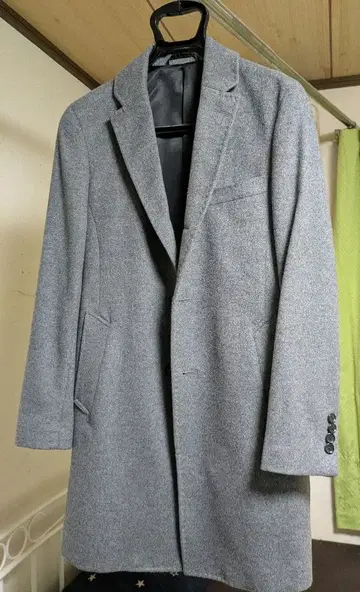 그레이 체스터 코트 울