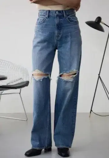 릴랙스핏 라이트 블루 데님