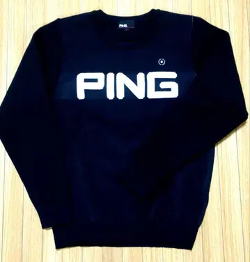 PING 블랙 긴팔 스웨터