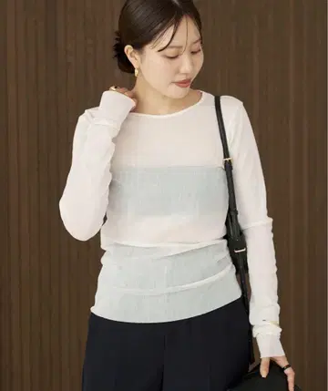 새상품 Plage Mesh Sheer 롱T